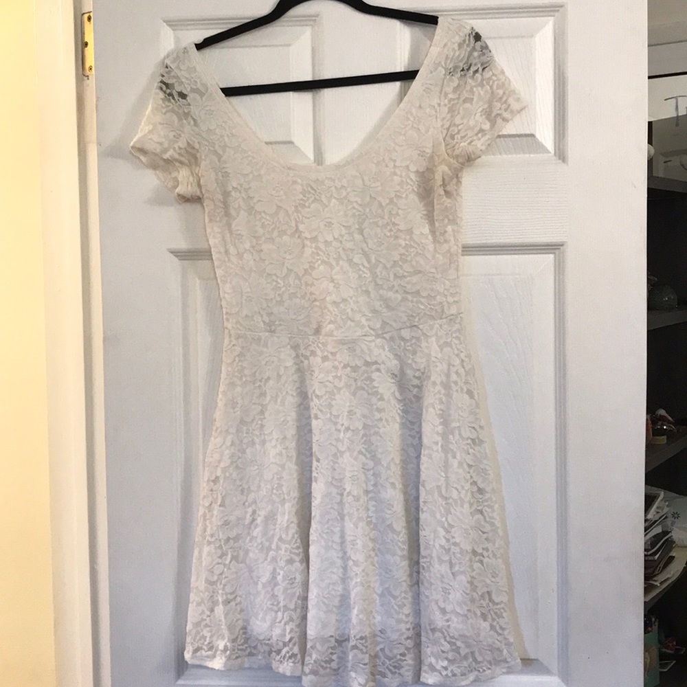 Abercrombie white lace dress